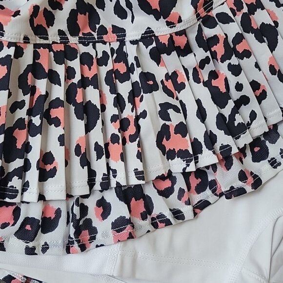 TAIL skirt  Prismic Leopard  Painted Leopard Micro Pleat Skort tennis sz  XL - Picture 4 of 5